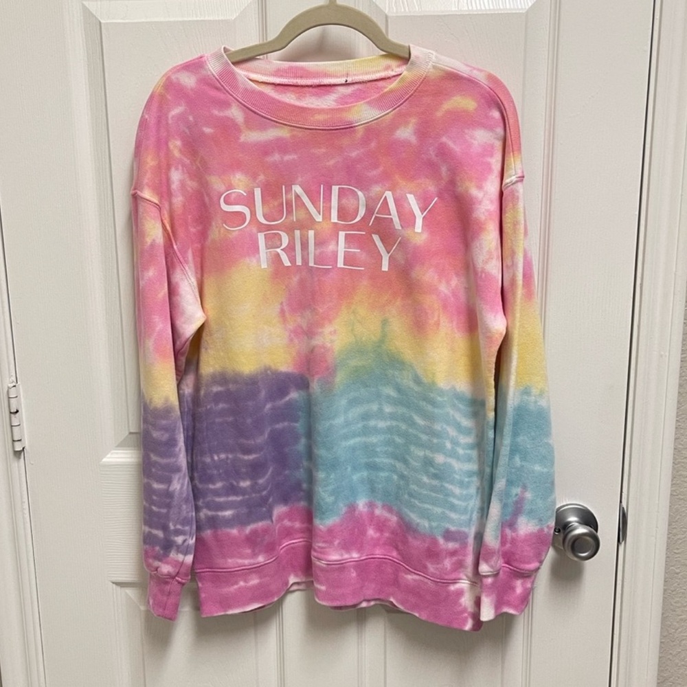 Sunday Riley Tie Dye Sweatshirt. Sz Large